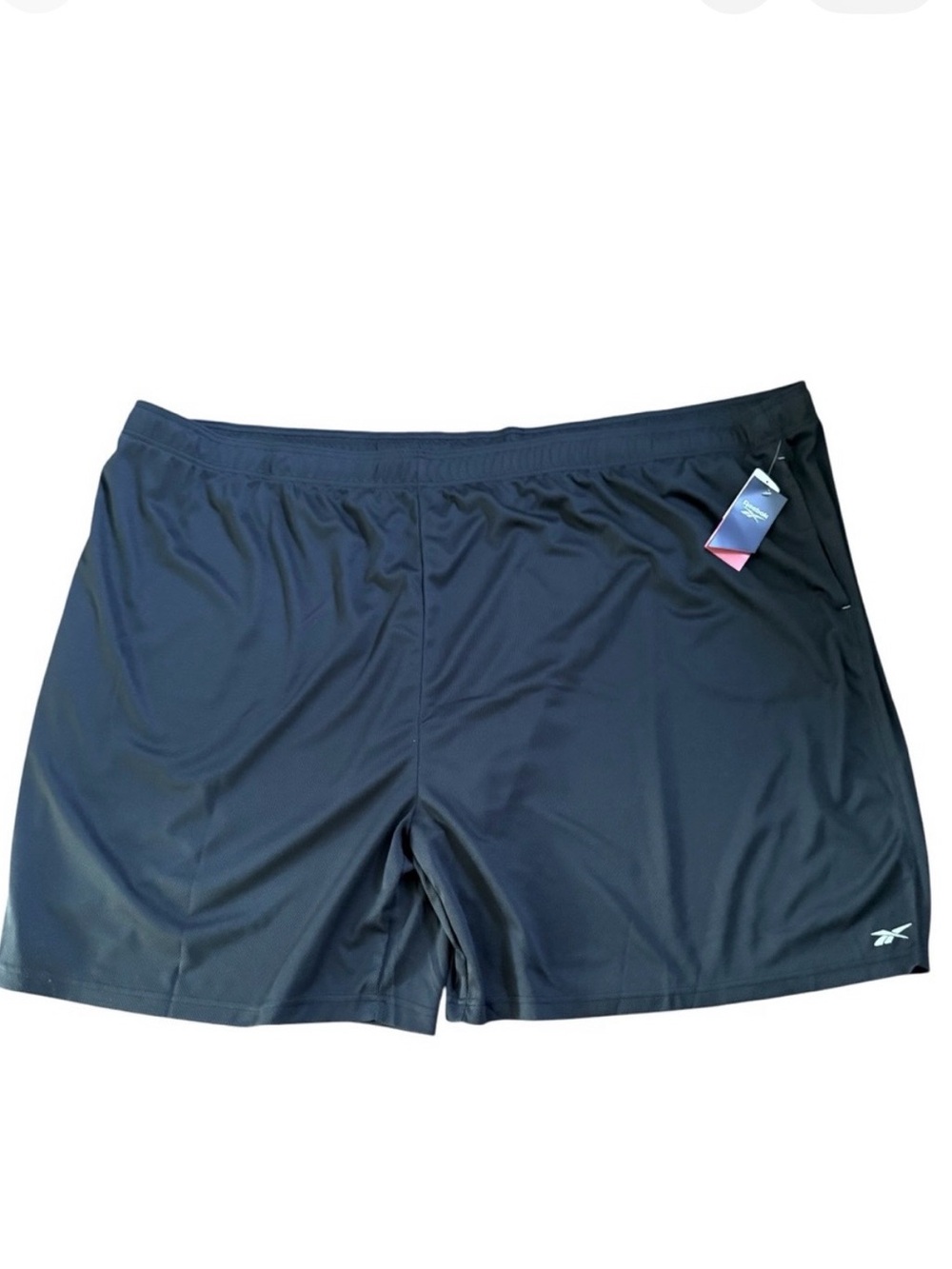 NEW Reebok Men’s Black Shorts 9" Pull On Size 8XL Plus Size Stretch Athleisure